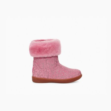 UGG Jorie II Glitter Leopard Pink Boots for Toddlers (XBIC56324)